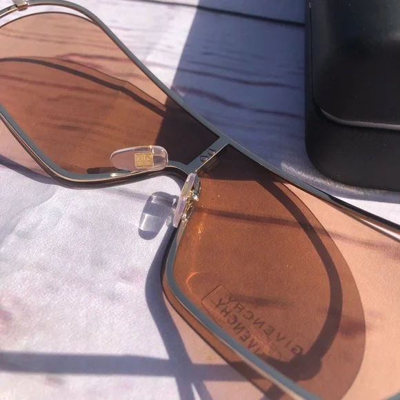Givenchy Shield Rimless Brown/Bronze Sunglasses